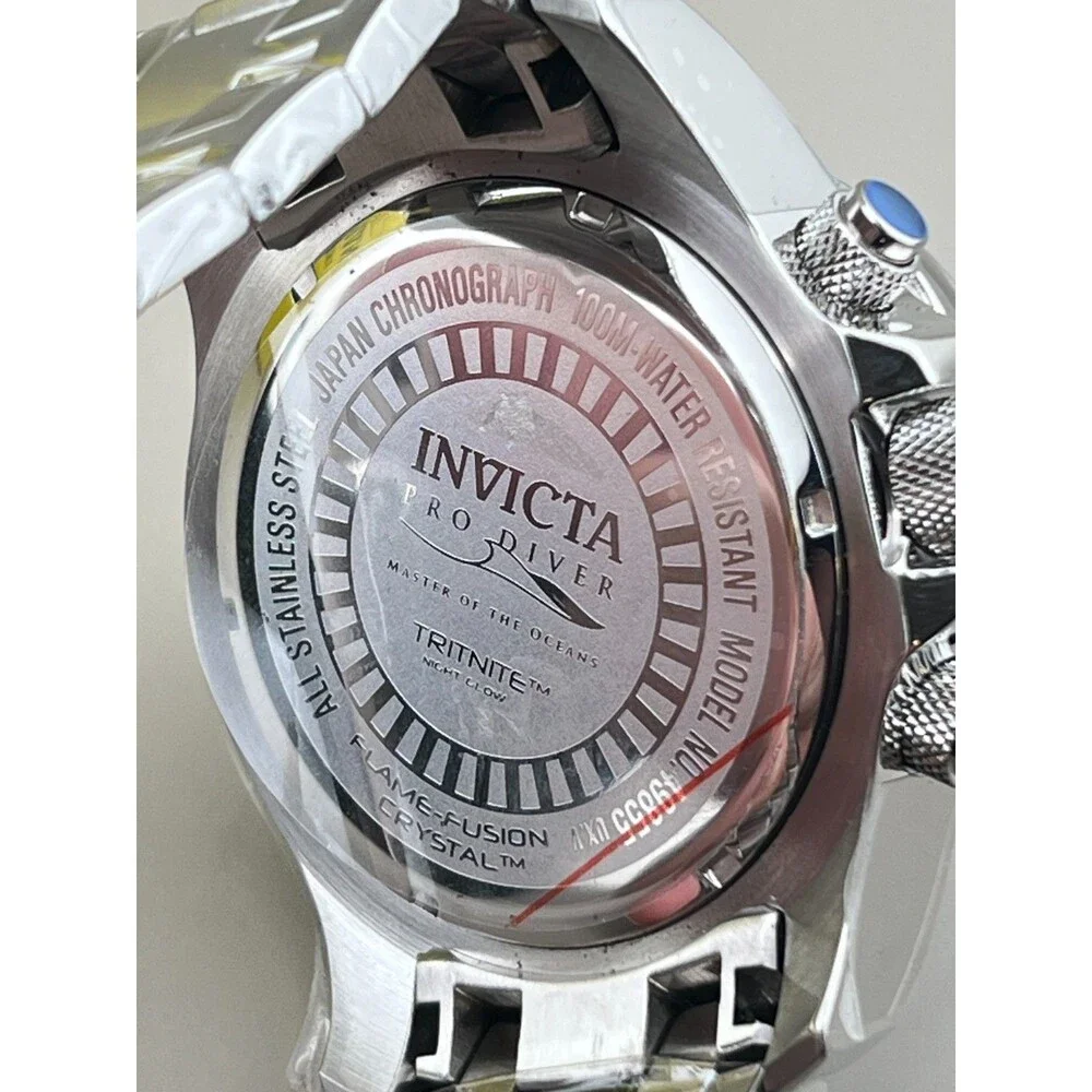 NEW Invicta Pro Diver Scuba Watch Men’s 51mm Chronograph Abalone Dial SS 100M
